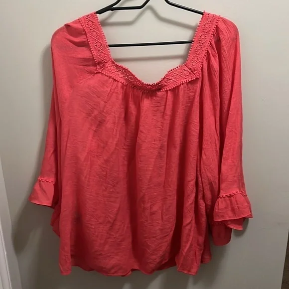 Zac & Rachel Women 2X Pink 3/4 sleeve Excellent Used Condition - Picture 2 of 6